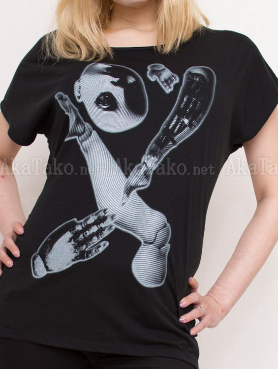 Mari Shimizu Scattered Limbs black t-shirt