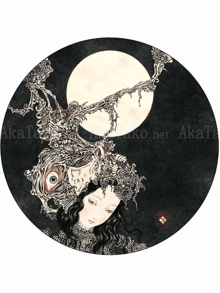 Takato Yamamoto Moon – Drunken by moonlight, melancholic ... painting