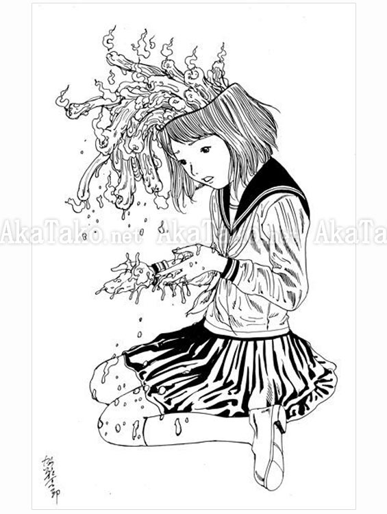 Shintaro Kago Black and White original drawing