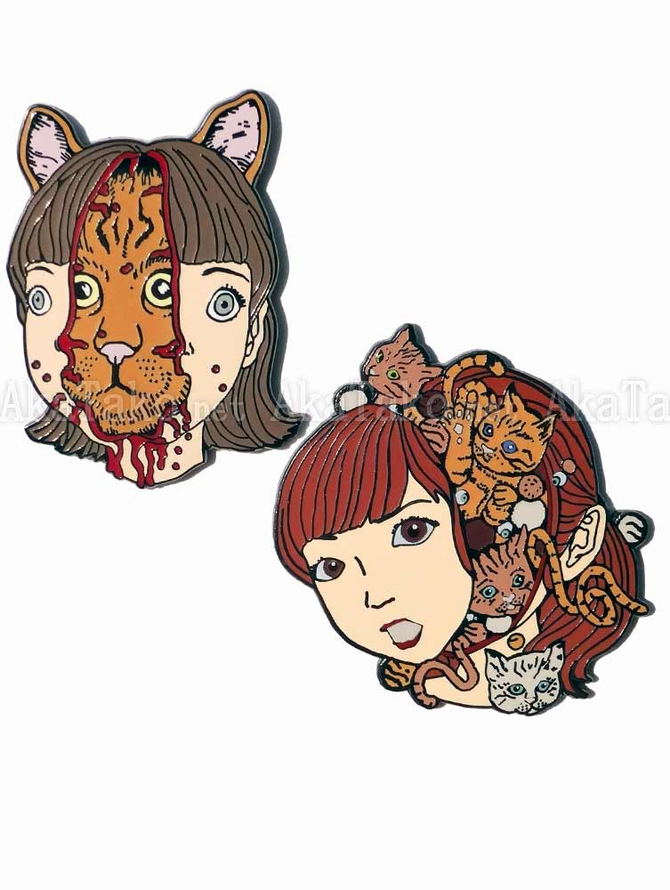 Shintaro Kago Enamel Pin Cats