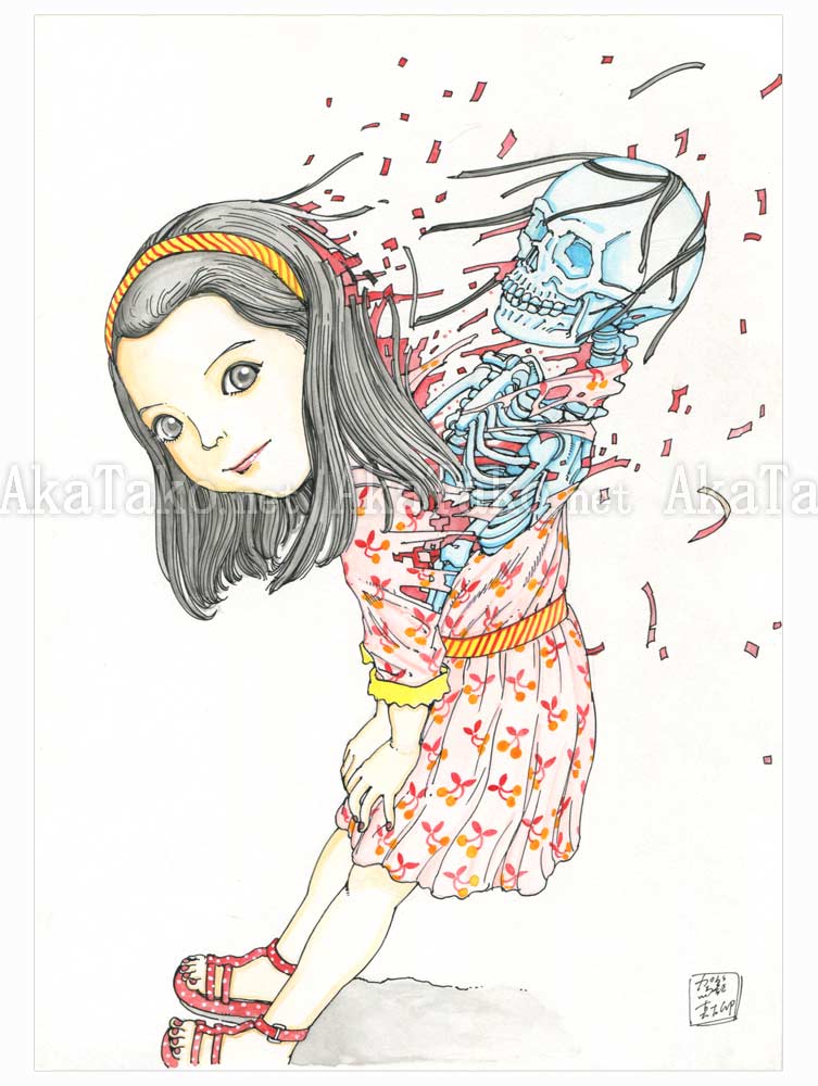 Shintaro Kago Funny Girl 112 original painting