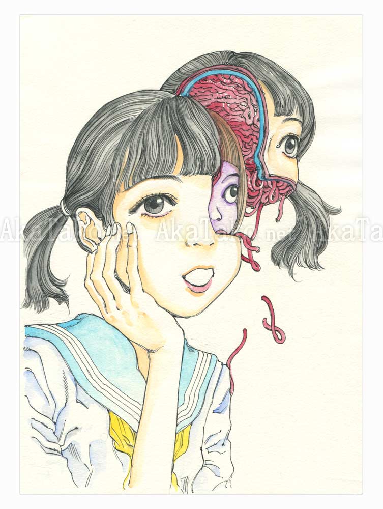 Shintaro Kago Funny Girl 115 original painting