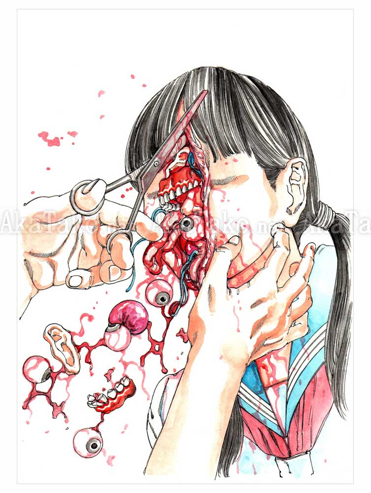 Shintaro Kago Funny Girl Original Painting 119