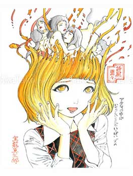 Shintaro Kago Funny Girl 25 original drawing