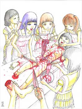 Shintaro Kago Funny Girl 3 original drawing
