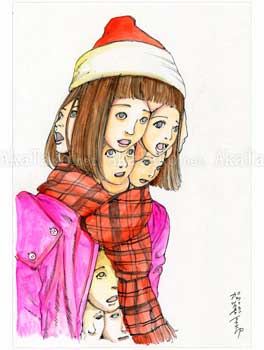 Shintaro Kago Funny Girl 76 Original Painting