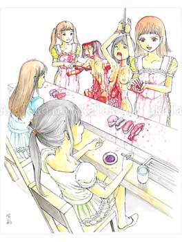 Shintaro Kago Funny Girl 7 original drawing