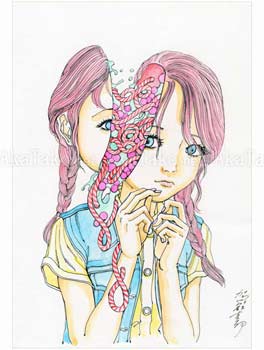 Shintaro Kago Funny Girl 92 Original Painting