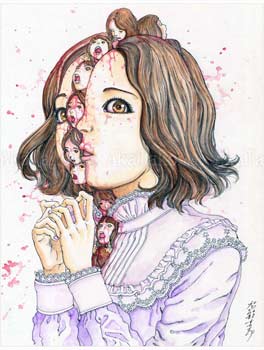 Shintaro Kago Funny Girl 96 Original Painting