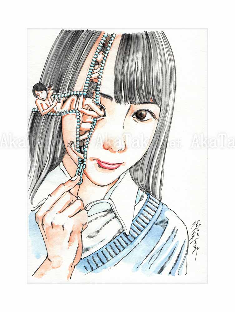 Shintaro Kago Erotic Original Painting 15