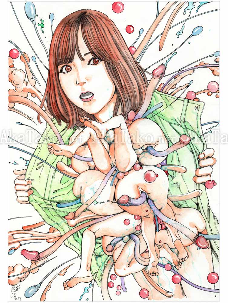 Shintaro Kago Erotic Original Painting 2
