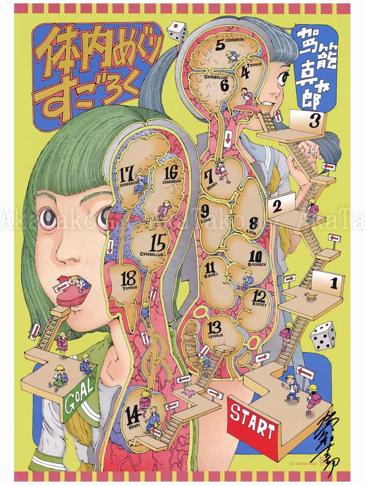 Shintaro Kago poster Body Tour Sugoroku SIGNED