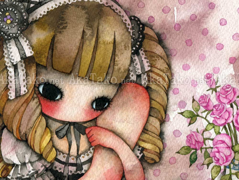 Tama Lunatic Pink II painting detail