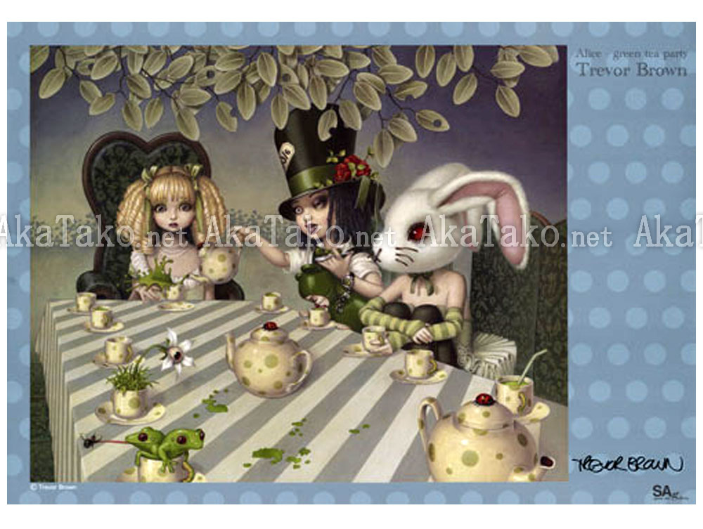 Trevor Brown Alice poster Green Tea Party SIGNED