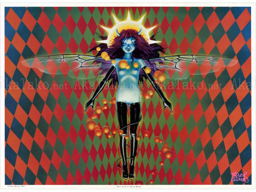 Trevor Brown Devil Angel poster SIGNED