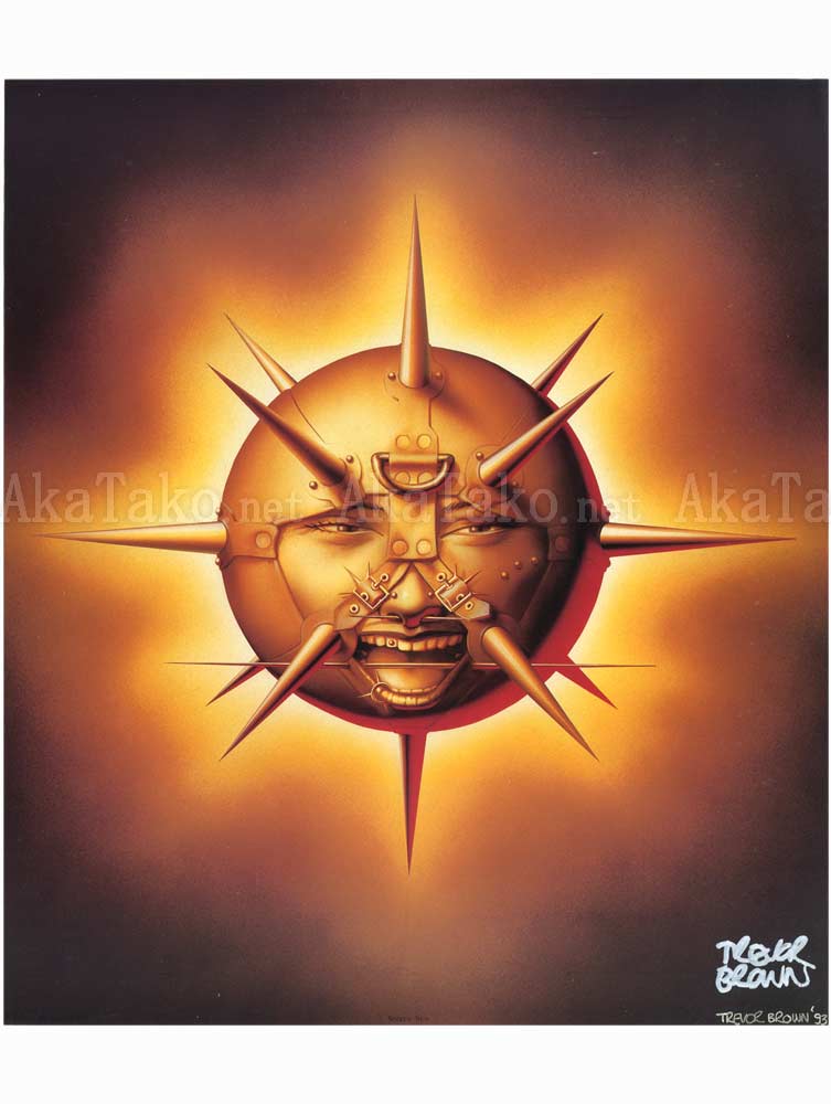 Trevor Brown Spikey Sun poster SIGNED
