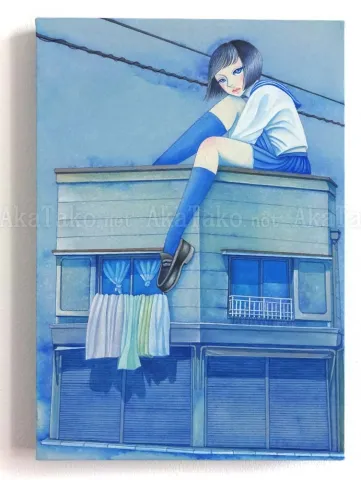 Chika Yamada Mini Original Painting Watching