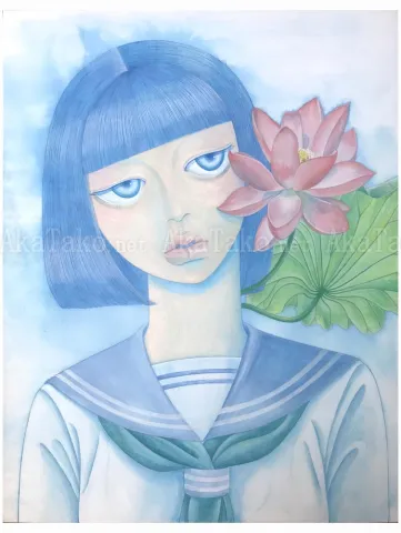 Chika Yamada Flower Blooming in Dreams Original Painting