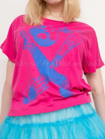 Mari Shimizu Scattered Limbs t-shirt pink - front