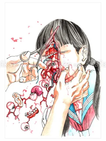 Shintaro Kago Funny Girl 119 original painting