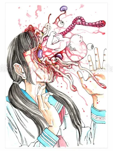 Shintaro Kago Funny Girl 120 original painting