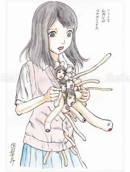 Shintaro Kago Funny Girl 39 original painting