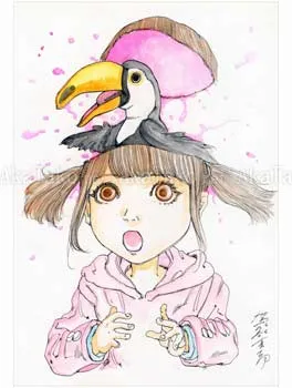 Shintaro Kago Funny Girl 84 original painting