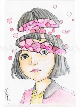 Shintaro Kago Funny Girl 89 original painting