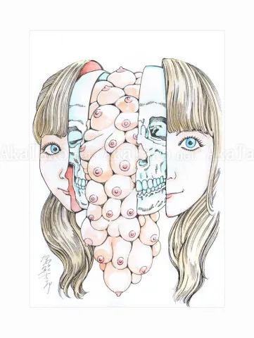 Shintaro Kago Erotic Original Painting 19