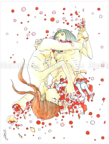 Shintaro Kago original painting Polka Dot 1