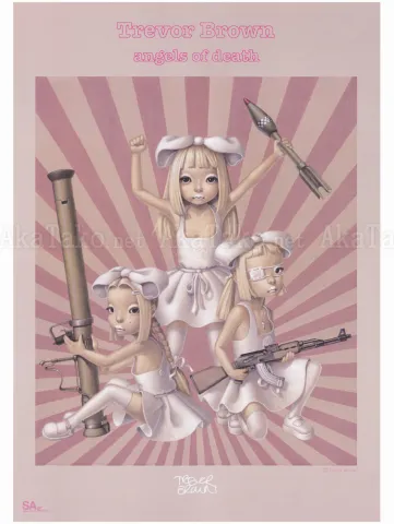 Trevor Brown Girls War poster Angels of Death SIGNED