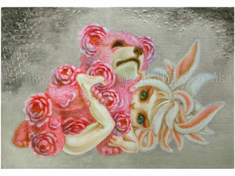 Yoko Mill Original Painting Pink Love
