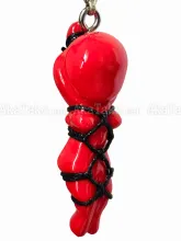 Red Latex Lady Karada Kinbaku Charm front