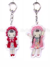 Kana Miyamoto Acrylic Keychains Red or Pink Doll