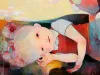 Hikari Shimoda Funeral of Character original painting detail