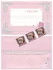Tama Letter Set "Pink" - envelope front and back, stickers